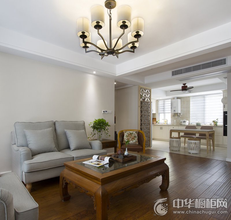 大户型混搭风客厅装修效果图