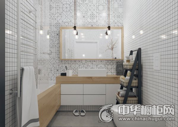 自然清新风格L型橱柜装修效果图   淡雅绿色橱柜效果图